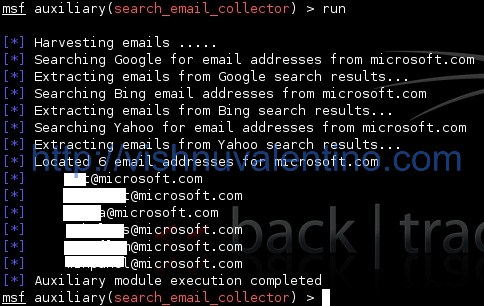 How To Get Email Address From Search Engine Using Metasploit