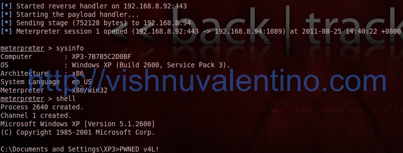 Hacking Windows XP SP3 via MS11-006 Windows Shell Graphics Processing Vulnerability