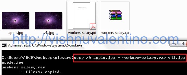 Hide Secret File Inside an Image - Steganography